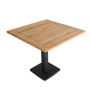 Duta Jepara 80 cm Teak Black Square Table