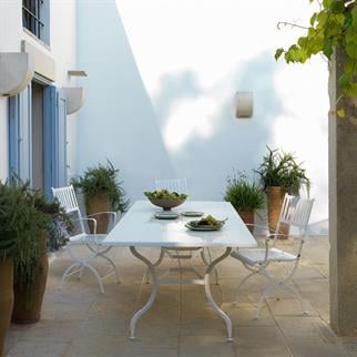 Ethimo Elisir White Extendable Dining Table