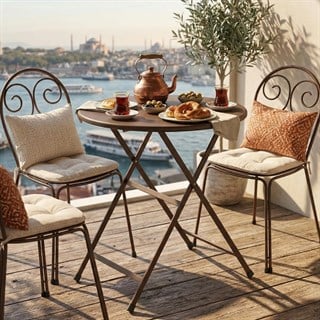 Emu Caprera Arc En Ciel Indian Brown Masa Sandalye Takımı