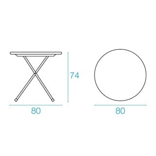 Emu Caprera Arc En Ciel Indian Brown Masa Sandalye Takımı