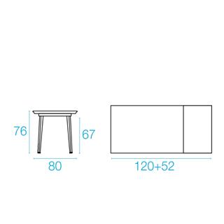 Emu Plus 4 Extendable Balcony Table