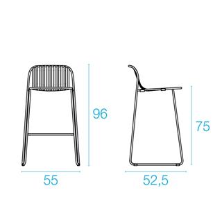 Emu Riviera İstiflenebilir Bar Sandalyesi