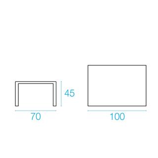 Emu Round Dikdörtgen Orta Sehpa