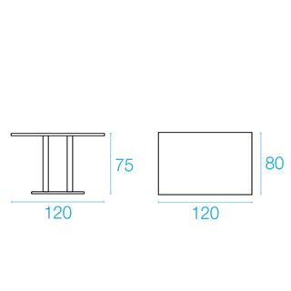 Emu Round Rectangular Dining Table