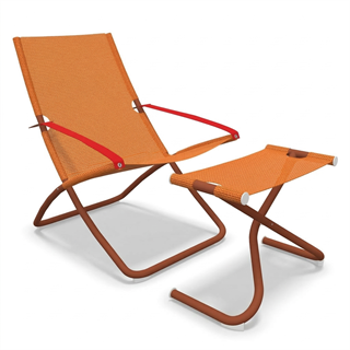 Emu Snooze Maple Red Peach 1 Adet Dinlenme Şezlongu 1 Adet Puf 1 Adet Şemsiye Takımı