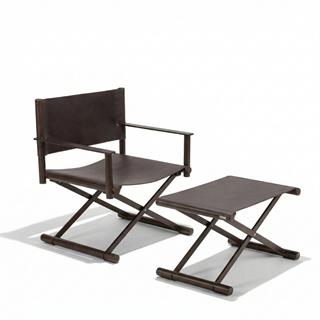 Emu Terra Indian Brown Directors Chair & Footrest Set