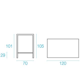 Emu Nova Rectangular Bar Table