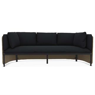 Ethimo Esedra Low Back Dark Grey 3-Seater Sofa