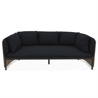 Ethimo Esedra Low Back Dark Grey 3-Seater Sofa