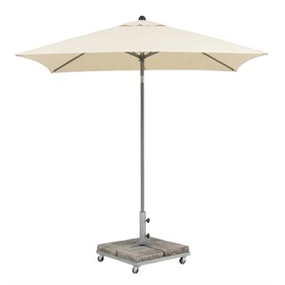 Ethimo Elisir Sunlounger, Smart Side Table & Glatz Push Up Parasol Set