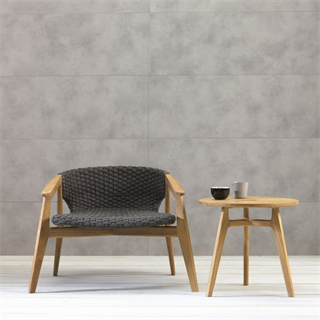 Ethimo Knit Alçak Sırtlı Teak Lava Grey Koltuk