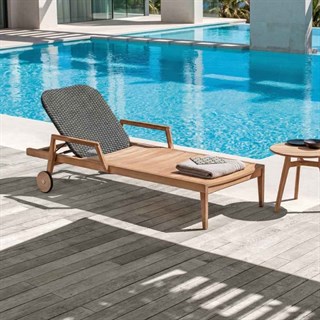 Ethimo Knit Teak Şezlong