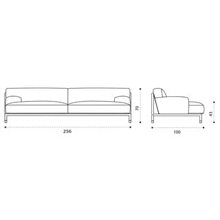 Lodge XL Kanepe-Aluminium Radice (Sunbrella Minder Dahil)