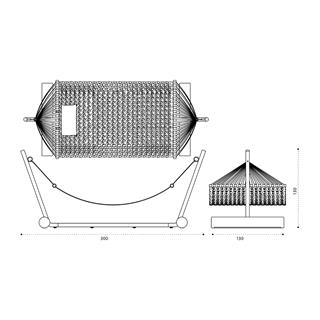 Ethimo Patio Teak Laguna Light Grey Hamak