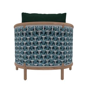 Ethimo Patio Natural Teak Green Lounge Chair