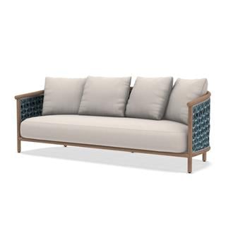 Ethimo Patio Natural Teak Laguna White Üçlü Kanepe