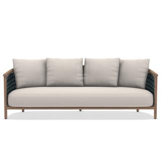 Ethimo Patio Natural Teak Laguna White Üçlü Kanepe