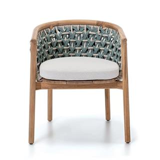 Ethimo Patio Teak Light Grey Kollu Yemek Sandalyesi