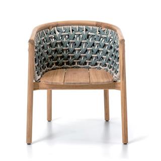 Ethimo Patio Teak Light Grey Kollu Yemek Sandalyesi