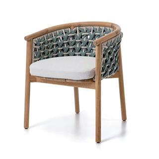 Ethimo Patio Teak Light Grey Kollu Yemek Sandalyesi