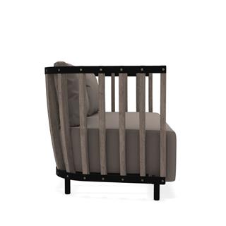 Ethimo Swing Sepia Black Two-Seater Sofa