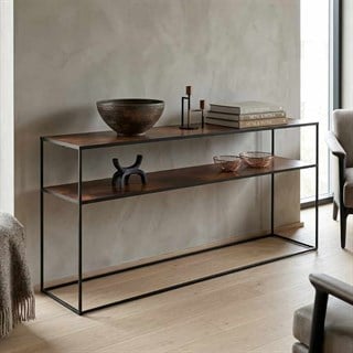 Ethnicraft Aged Bronze İki Raflı Konsol