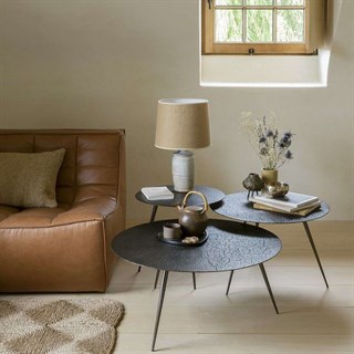 Ethnicraft Luna 50 cm Lava Black Yuvarlak Orta Sehpa