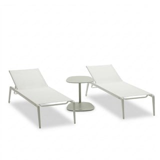 Fast Ushuaia White 2 Şezlong 1 Sehpa Takımı
