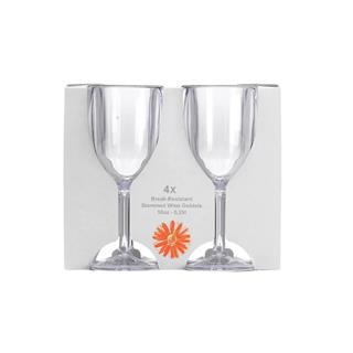 Flamefield Acrylic Dörtlü Şarap Kadehi Seti