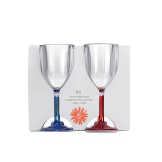 Flamefield Bella Color Akrilik Dörtlü Kadeh Seti