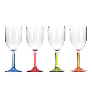 Flamefield Bella Color Akrilik Dörtlü Kadeh Seti