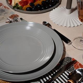 Flamefield Cool Grey Non Slip 12 Parça Yemek Takımı