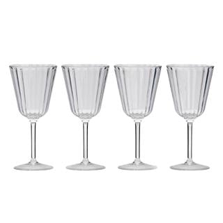 Flamefield Crystal Line Akrilik Dörtlü Kadeh Seti