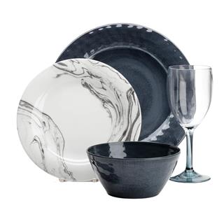 Flamefield Marble Grey 12 Parça Yemek Takımı  