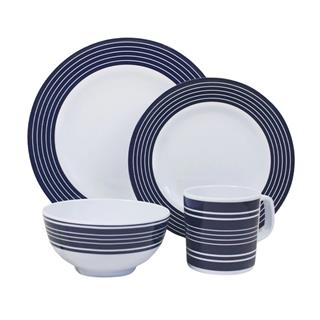 Flamefield Navy Pinstripe 16 parça Yemek Takımı