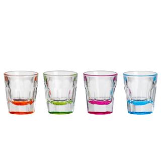 Flamefield Party Color Akrilik Dörtlü Shot Bardağı