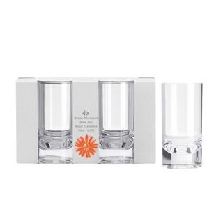 Flamefield Slim Jim Short Clear Water Glass Set of 4