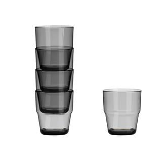 Flamefield Smoked Stackable Tumbler Set of 4