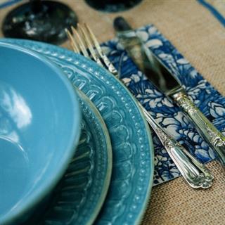 Flamefield Vintage Blue 12 Parça Yemek Takımı