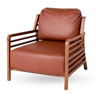 Flax Tekli Yüksek Sırtlı Koltuk-Deri Diva Fauve (4993)-(Grade V)