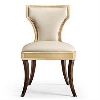 Jonathan Charles Art Deco Champagne Armless Side Chair