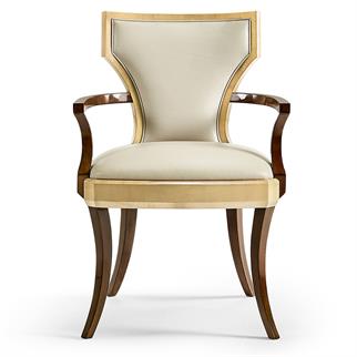 Jonathan Charles Art Deco Champagne Armchair