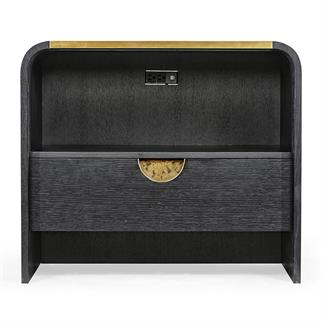 Jonathan Charles Fusion Ebonised Hardwood Nightstand