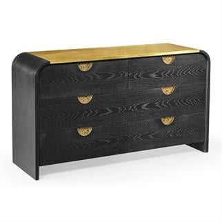 Jonathan Charles Fusion Ebonized Oak 6-Drawer Dresser