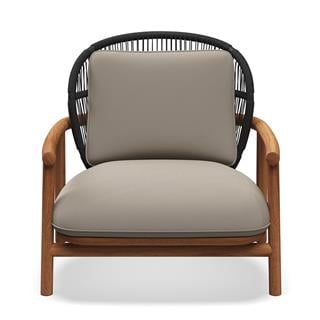 Gloster Fern Meteor Raven Low Back Lounge Chair