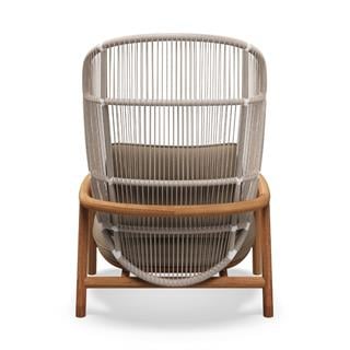 Gloster Fern White High Back Lounge Chair