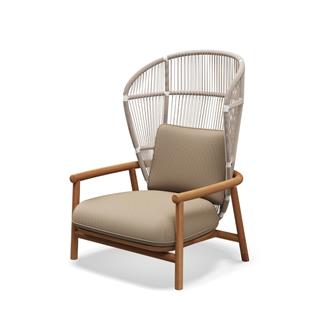 Gloster Fern White High Back Lounge Chair