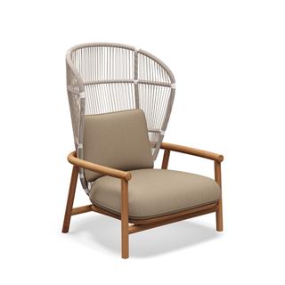 Gloster Fern White High Back Lounge Chair