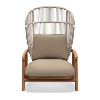 Gloster Fern White High Back Lounge Chair