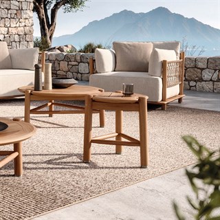 Gloster Salina Teak Blend Linen Koltuk